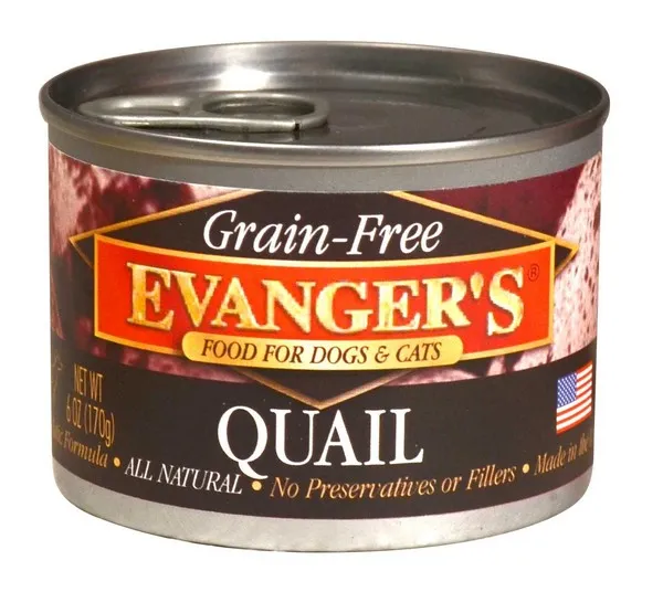 24/6oz Evanger's Grain-Free Quail For Dogs & Cats - Food
